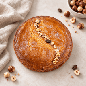 Gâteau basque à la noisette & pointe de café 6 personnes (taille unique)